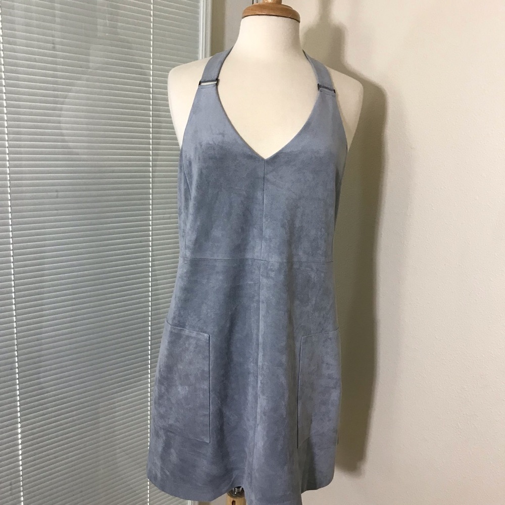 BCBG OVERALL SKIRT dress gray Side/Front pocket